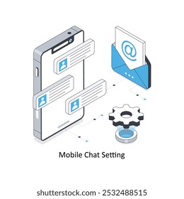 Ilustração de stock isométrica MMS. EPS Ilustração do estoque de arquivos