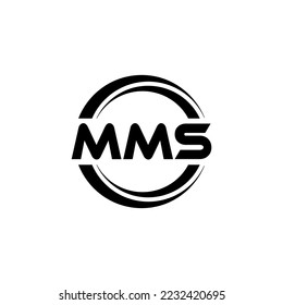 MMS letter logo design in illustration. Vector logo, calligraphy designs for logo, Poster, Invitation, etc.