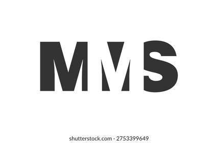 MMS logo design. Initial letter M M S bold font style for tech startups, consulting, corporate branding. Creative company name, headlines typography identity, trendy logotype. Vector illustration.