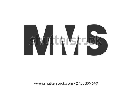 MMS logo design. Initial letter M M S bold font style for tech startups, consulting, corporate branding. Creative company name, headlines typography identity, trendy logotype. Vector illustration.