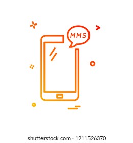MMS Phone icon design vector 