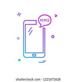 MMS Phone icon design vector 
