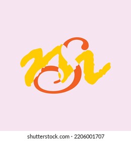 letra del logotipo de tipo m-ms