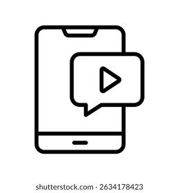 MMS Vector outline icon. Eps 10 file