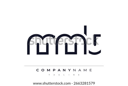 MMT abstract letter logo design. Modern Business Logo Design With Abstract Typography and Contemporary Style