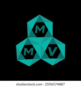 MMV creative minimalist letter logo. MMV unique vector initials alphabet letter logo design
