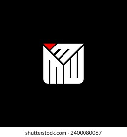 Diseño vectorial de la letra MMW, logotipo MMW simple y moderno. Diseño de alfabetos lujosos MMW  