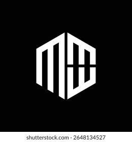 Logotipo de MMW Icono de MMW Monograma de MMW Carta minimalista Círculo plano Diseño de logotipo abstracto moderno único.