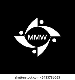 MMW logo. M W design. White MMW letter.MW, M M W letter logo design. Initial MW letter logo set, linked circle uppercase monogram. M W letter logo vector design.