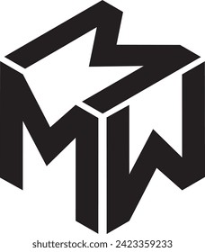 MMW Polygon logo icon, symbol, vector file 