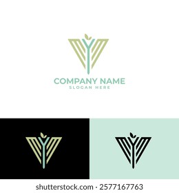 The "MMY" logo, a fusion of geometric lines and leaf elements, embodies strength and vitality, synergy of fitness and nutrition. for a brand that empowers individuals on their wellness journey.