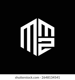 
Logotipo MMZ Ícone MMZ Monograma MMZ Letra MMZ minimalista Círculo plano Design de logotipo abstrato moderno exclusivo.