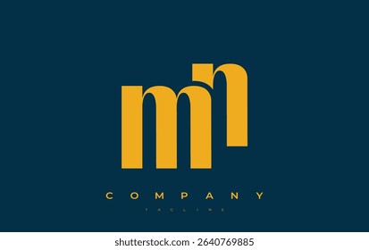 MN Abstract Geometric Logo Design. Modern and elegant logo design with simplistic typography elements, showcasing branding excellence.