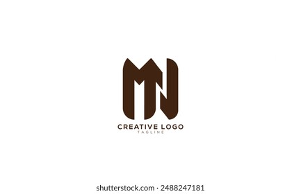 MN Abstract initial monogram letter alphabet logo design