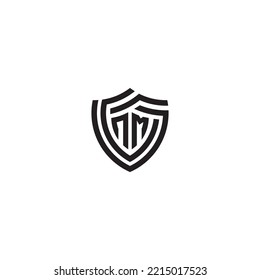 MN abstract line shield concept in high quality professional design that will print well across any print media