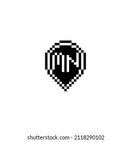 MN creative letter logo design concept for sale in high quality professional design that will print well across any print media