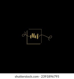 MN creative modern letters logo design template