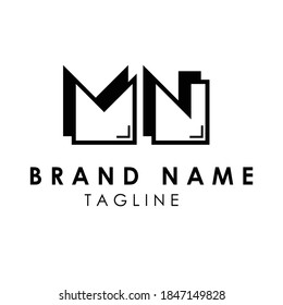 MN Font Initial Logo Design
