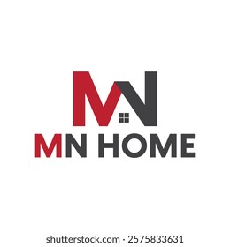 MN HOME LOGO, MN letter logo, MN vector logo