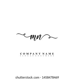 MN Initial beauty floral logo template