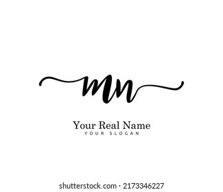 MN Initial beauty monogram logo vector
