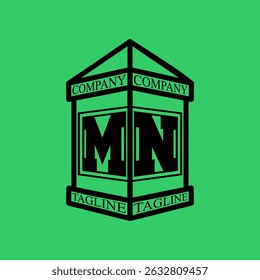 MN Initial Explore this unique collection of alphabet house logos, featuring stylish letter combinations inside a geometric house outline. Perfect for branding, graphic design projects