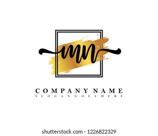 MN Initial handwriting logo concept