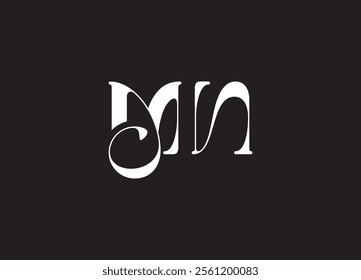 MN initial letter logo design and minimalist logo