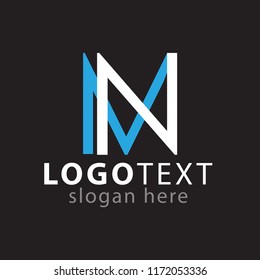 MN Initial letter logo icon vector template