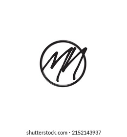 MN initial logo letters in high quality professional design that will print well across any print media
