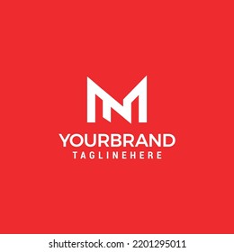 MN initial logo NM initial logo design template vector