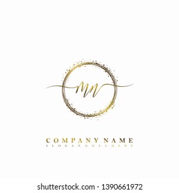 MN Initial luxury handwriting logo vector