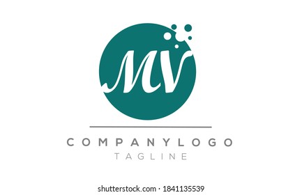 Diseño del logotipo del alfabeto de texto en letra monográfica de las iniciales de MN
