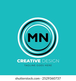 MN letter logo creative design. MN unique design. Vector illustration