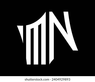 MN letter logo design vector art