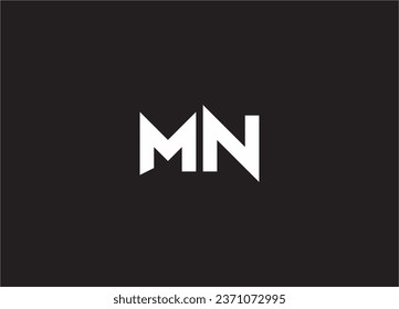 logotipo de letra mn y diseño de monograma