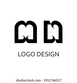 Mn-Brief für einfaches Logo-Design