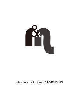 mn letter vector logo