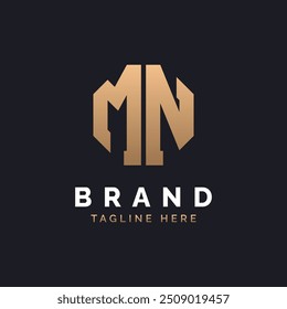 MN Logo Design. Modern, Minimal, Elegant and Luxury MN Logo. Alphabet Letter MN Logo Design for Brand Corporate Business Identity.