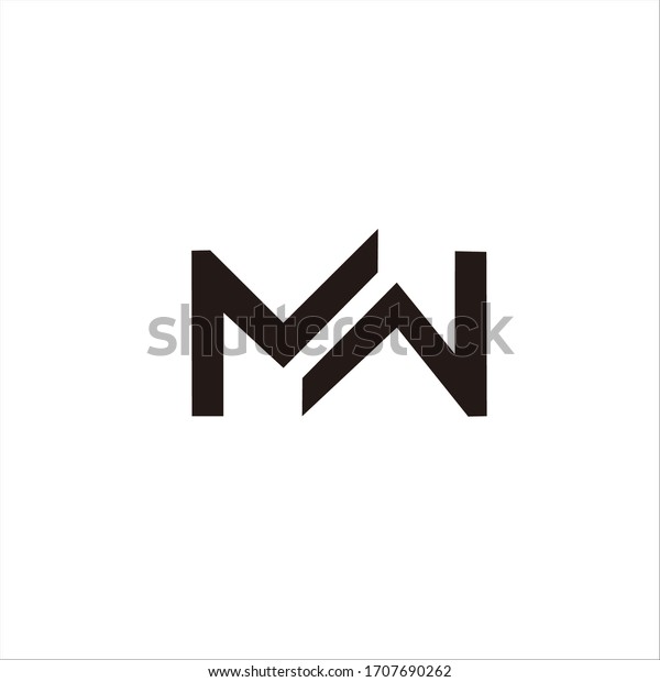 Mn Logo Design This Design Suitable Stock Vector (Royalty Free) 1707690262