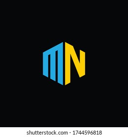 MN logo designed with letter M N in vector format.