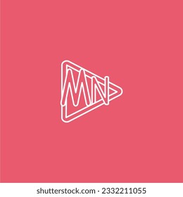 diseño de la plantilla vectorial del concepto de identidad del logotipo de MN