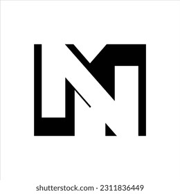 Mn-Logo, Ursprünglich modern, Symbol, eps.10