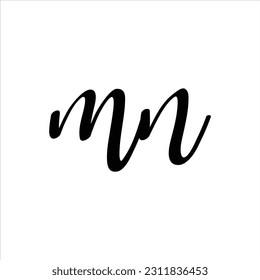 Mn logo, Initial modern, Symbols icon, eps.10