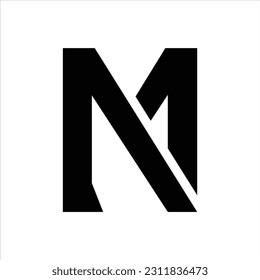 Logo de Mn, moderno inicial, icono de Símbolos, eps.10