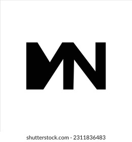 Mn logo, Initial modern, Symbols icon, eps.10