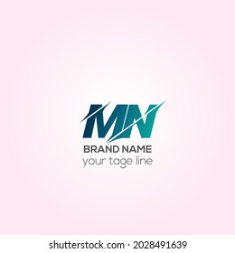 MN Logotype concept icon. Creative logo design