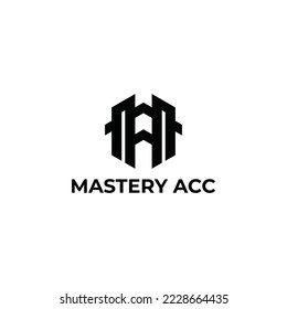 Mn mA Letter Logo Design polygon Monogram Icon Template Vector