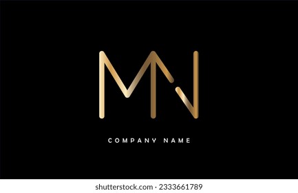 MN, NM Abstract Letters Logo Monogram