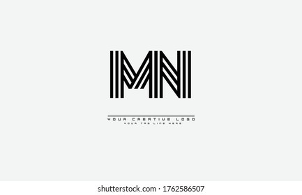 MN NM modelo de monograma del logotipo del vector abstracto